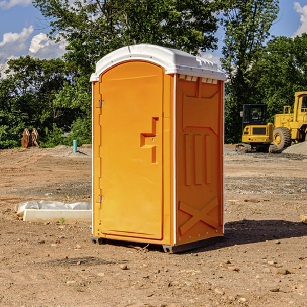 how often are the portable restrooms cleaned and serviced during a rental period in Scott LA